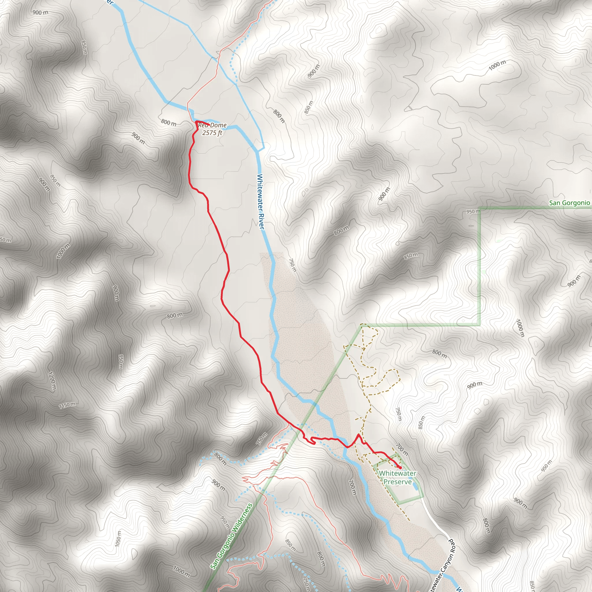 Red Dome via PCT mobile static map