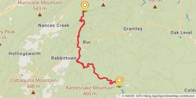 Pinhoti Trail stage 14 Map