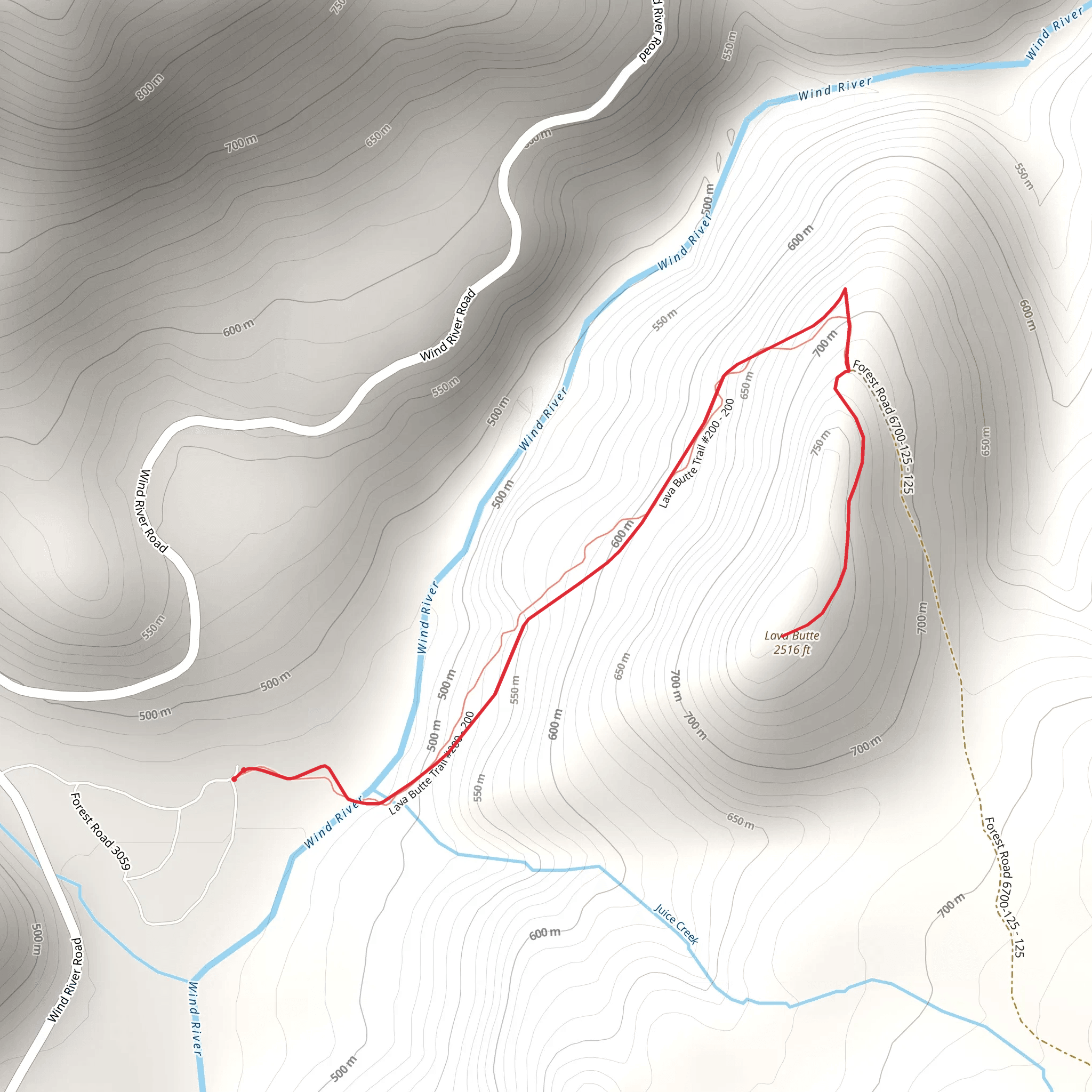 Lava Butte Trail mobile static map