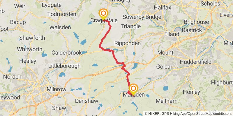 Kettlewell to Langsett Trail stage 8 Map