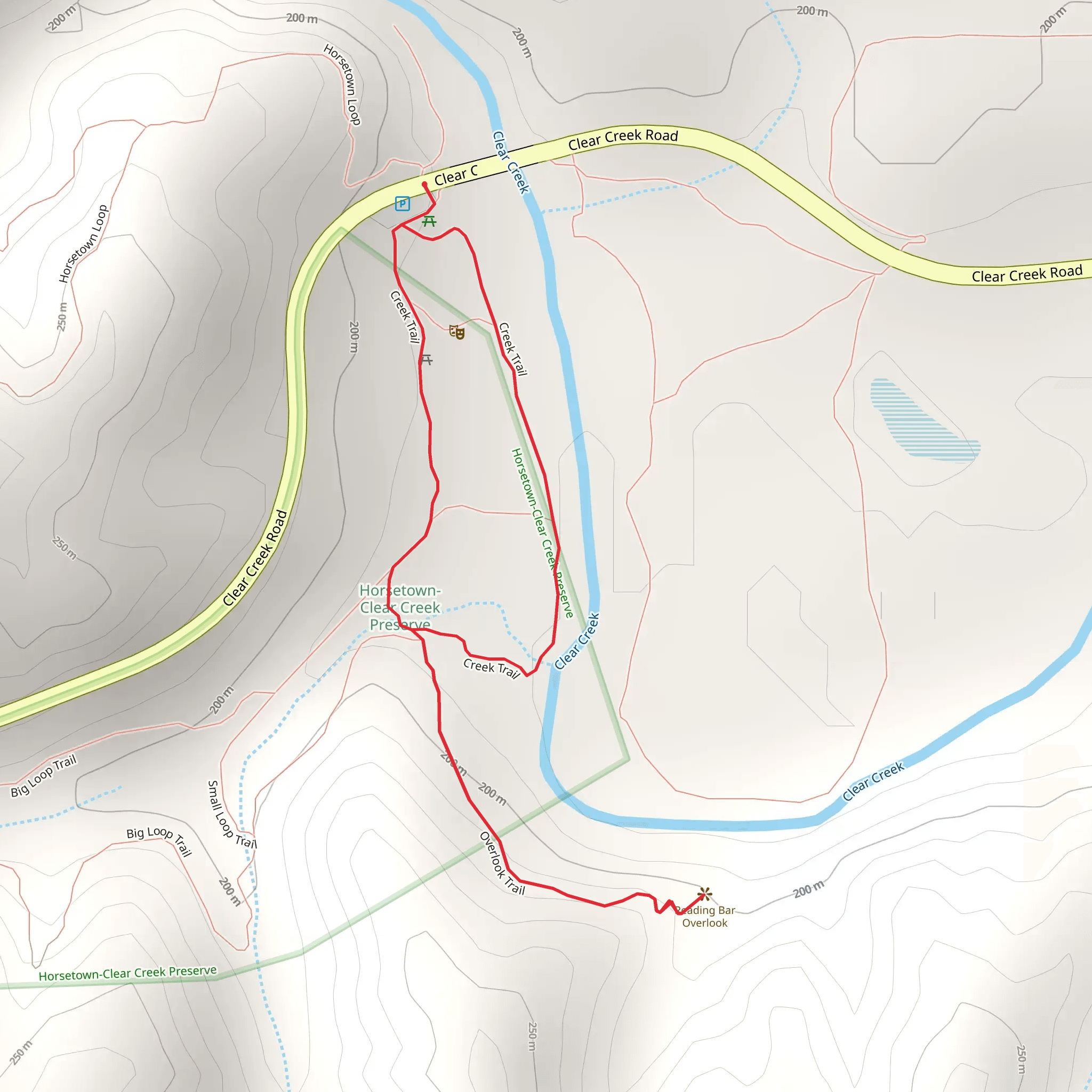 Clear Creek Loop mobile static map