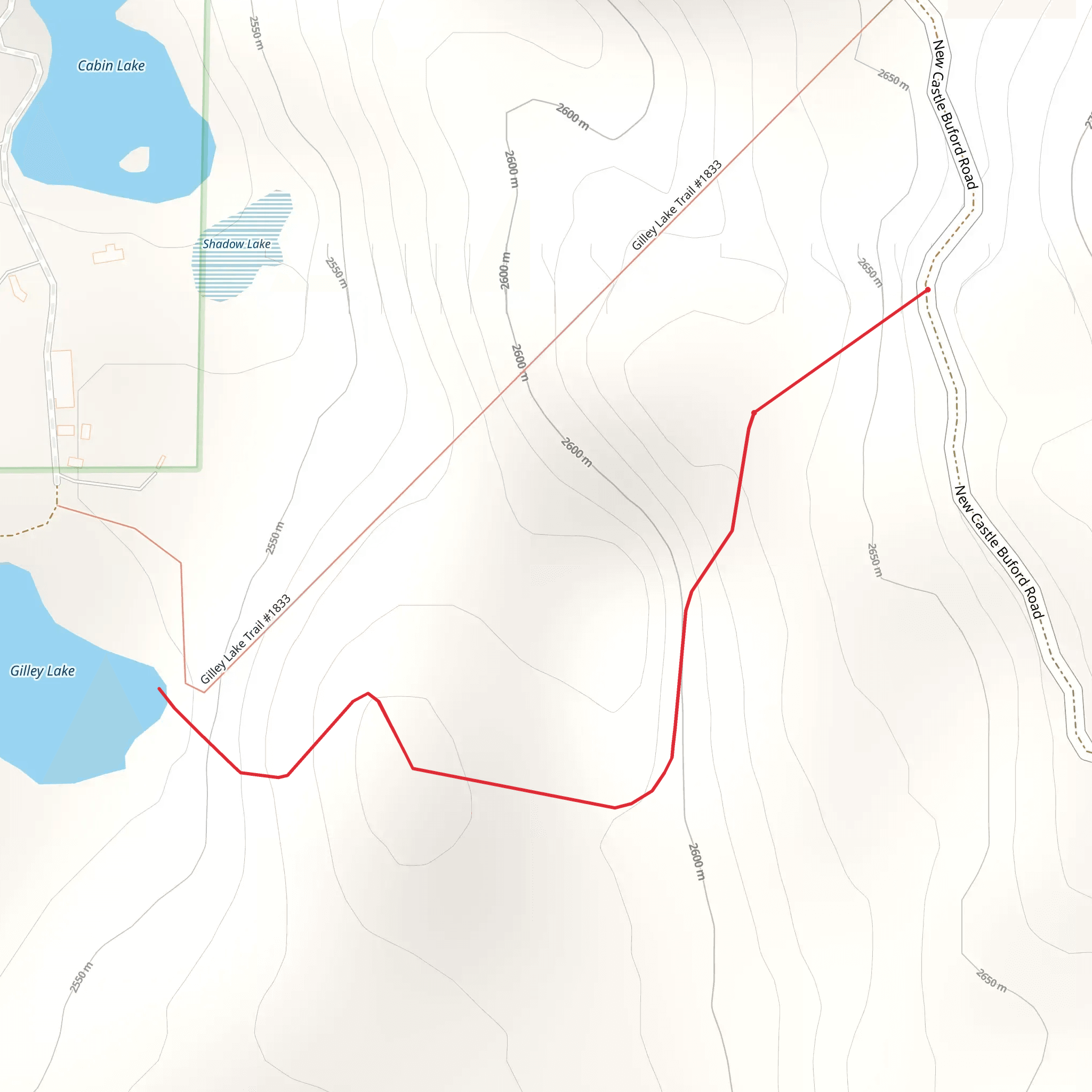 Gilley Lake Trail mobile static map