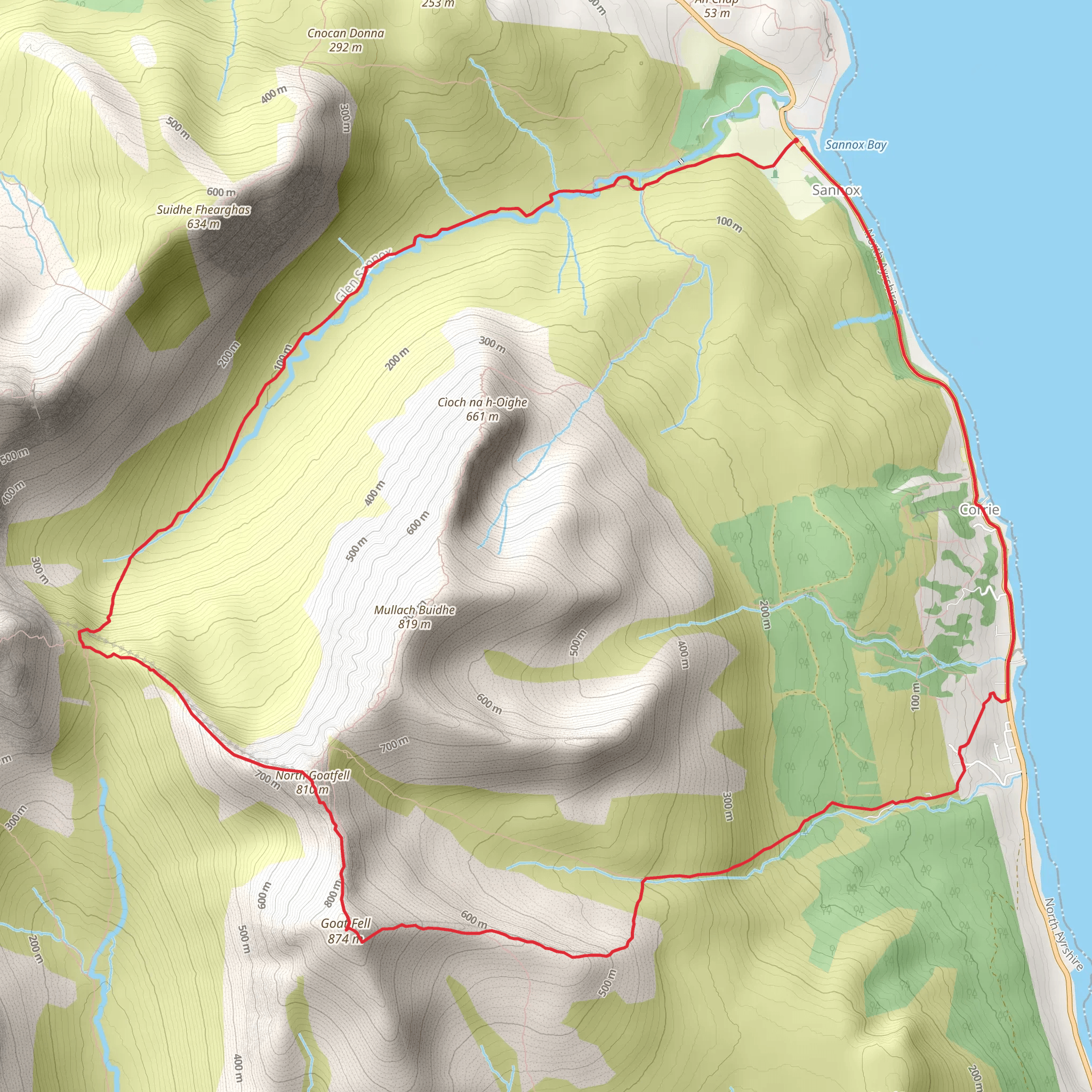 Goatfell - Isle of Arran mobile static map
