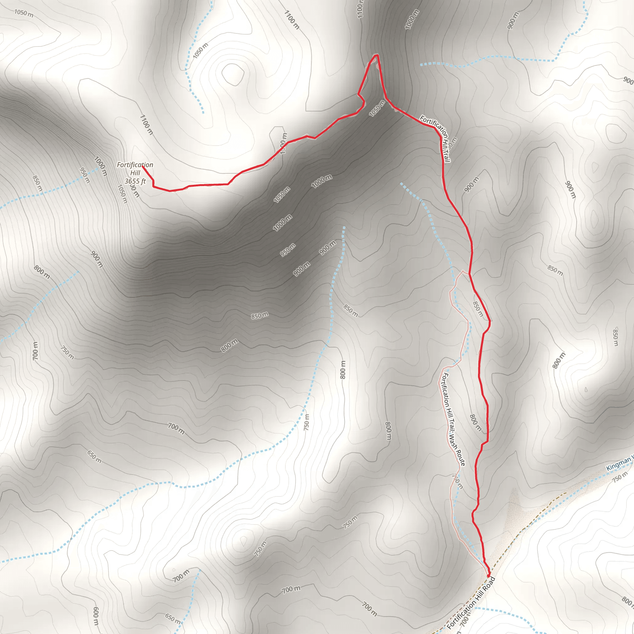 Fortification Hill Trail mobile static map