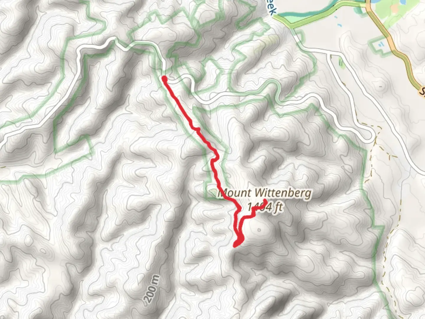 An image depicting the trail Mount Wittenberg via Sky Trail and its surrounding area.