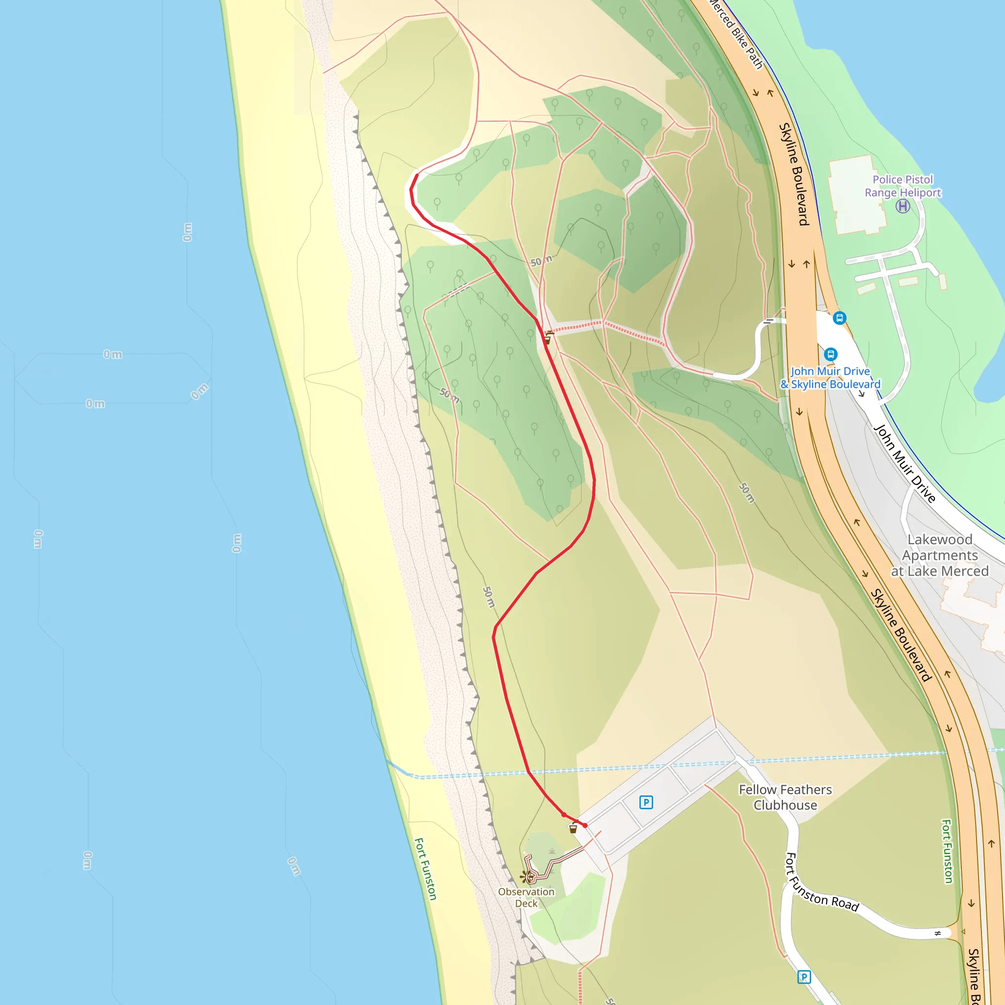 Coastal Trail mobile static map