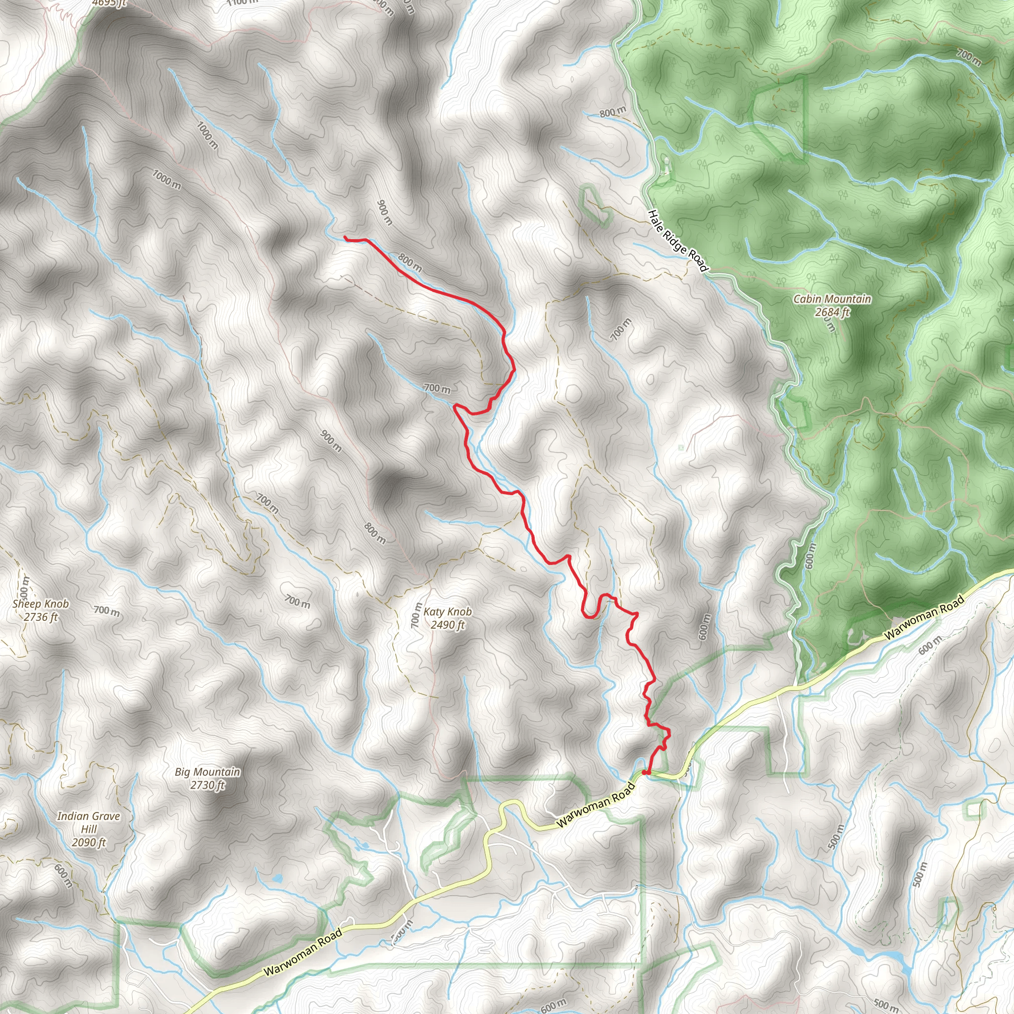 Sarahs Creek Road mobile static map