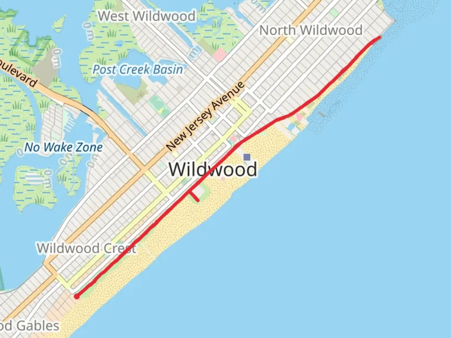 An image depicting the trail Mile Beach and Beachfront Trail and Boardwalk and its surrounding area.