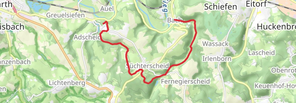 Natursteig Sieg stage 2 Map