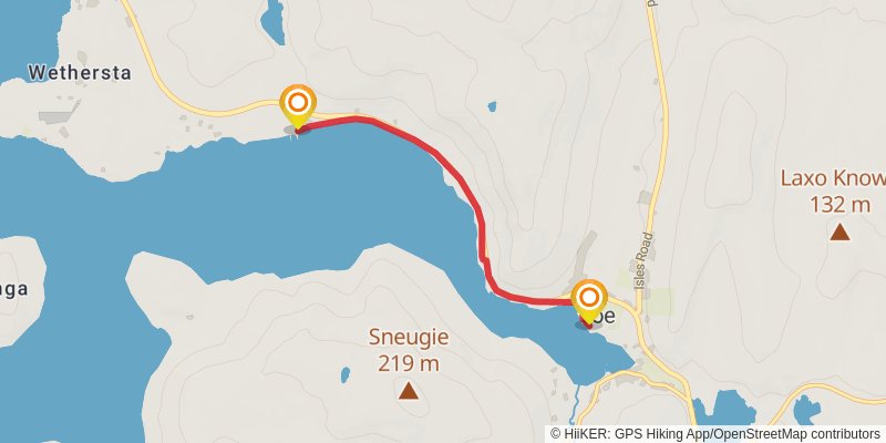 Coastal Walk of Shetland - West stage 11 Map