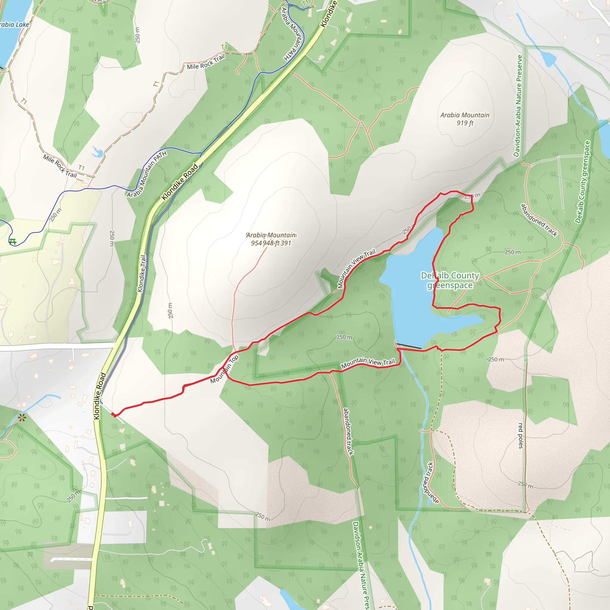 Mountain View Loop Trail mobile static map