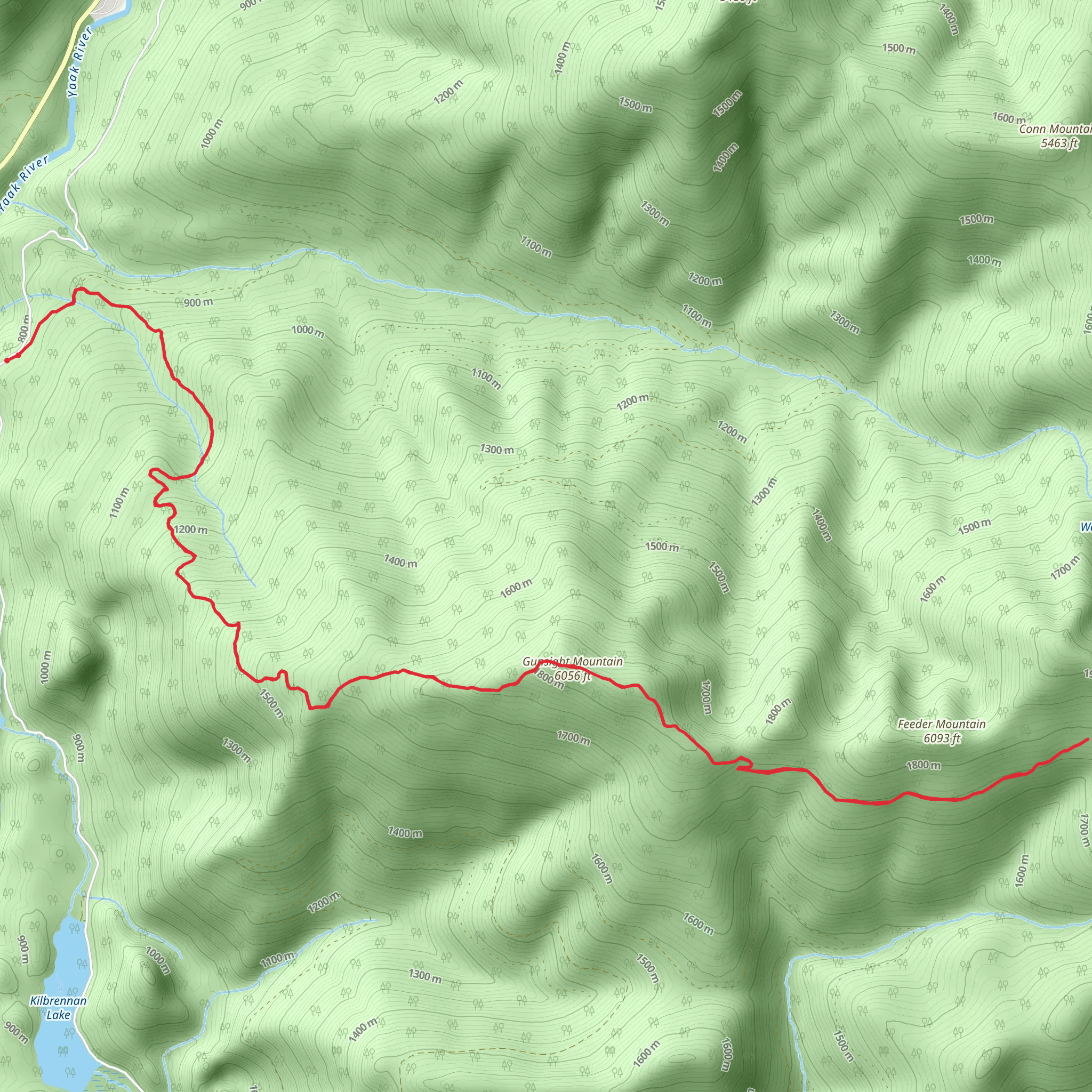 Prospect - Gunsight Trail mobile static map