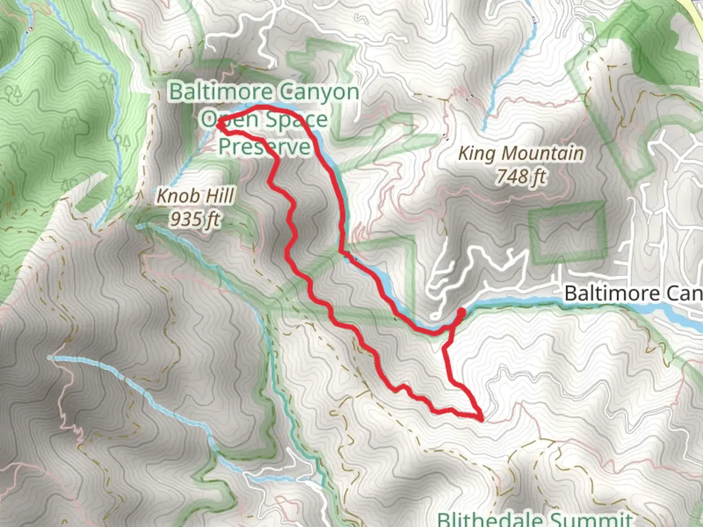 An image depicting the trail Dawn Falls and Barbara Springs Loop Trail and its surrounding area.