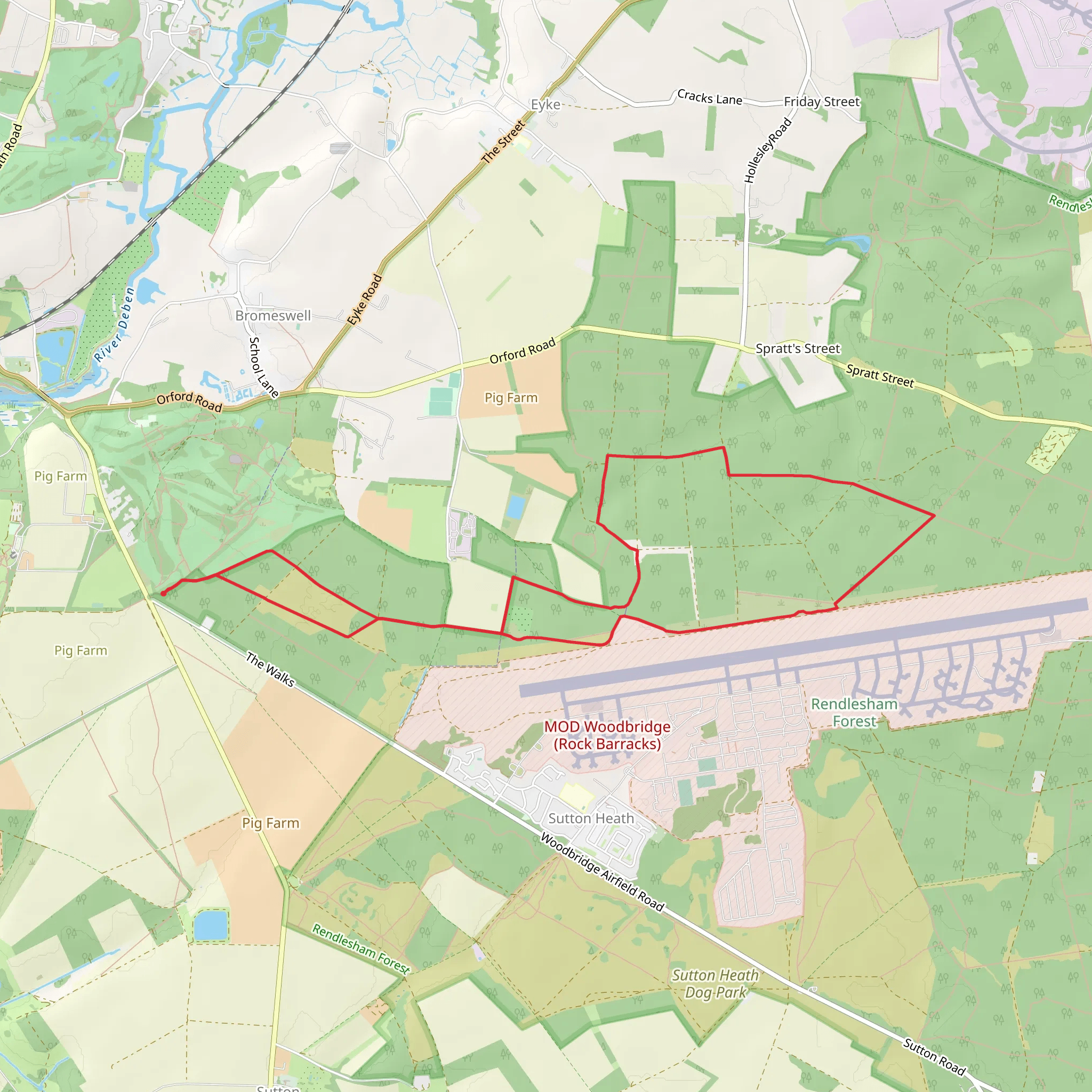 Rendlesham Forest North Loop mobile static map