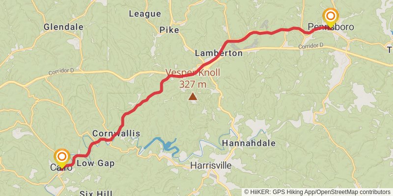 American Discovery Trail - West Virginia stage 21 Map