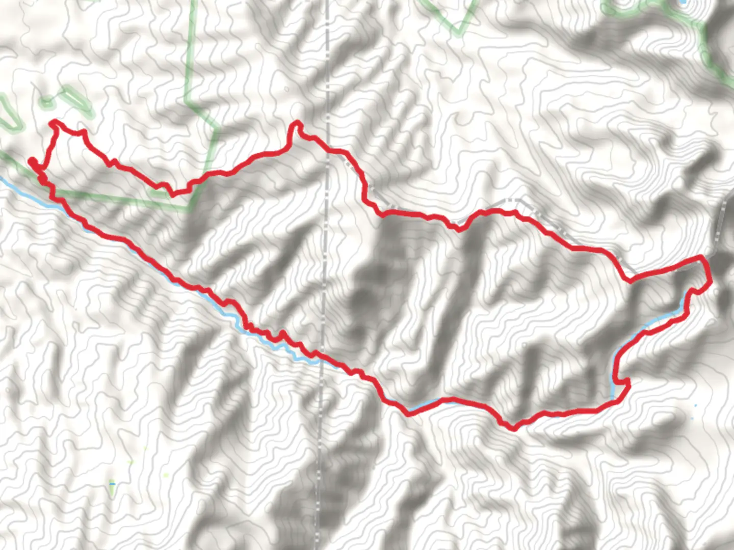 An image depicting the trail Truchas Peak via Rio Media Trail and The Dome Trail and its surrounding area.