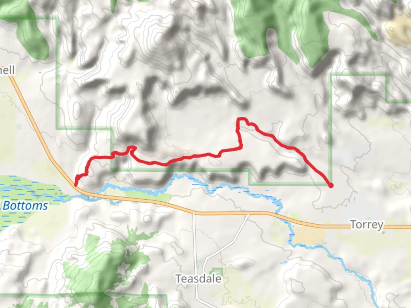 An image depicting the trail Velvet Ridges Walk and its surrounding area.