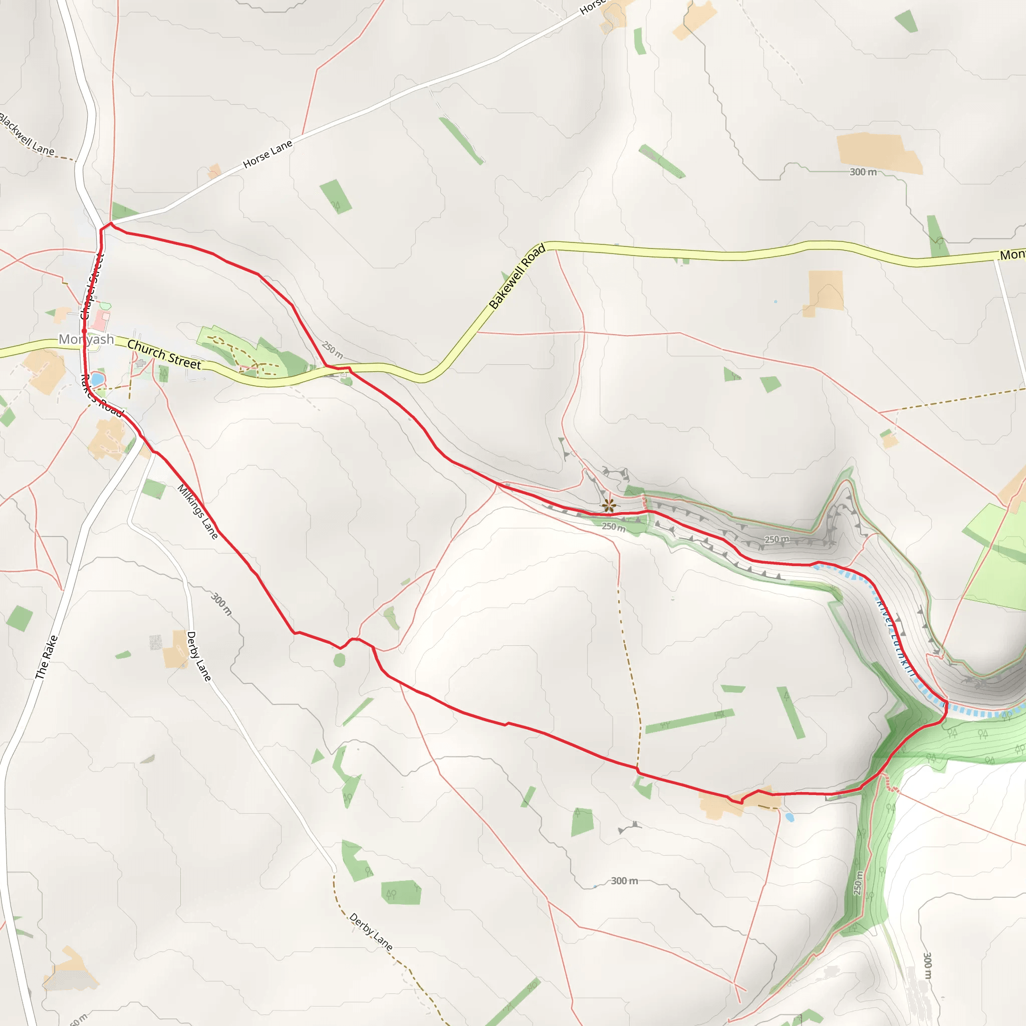 Lathkill Dale from Monyash mobile static map