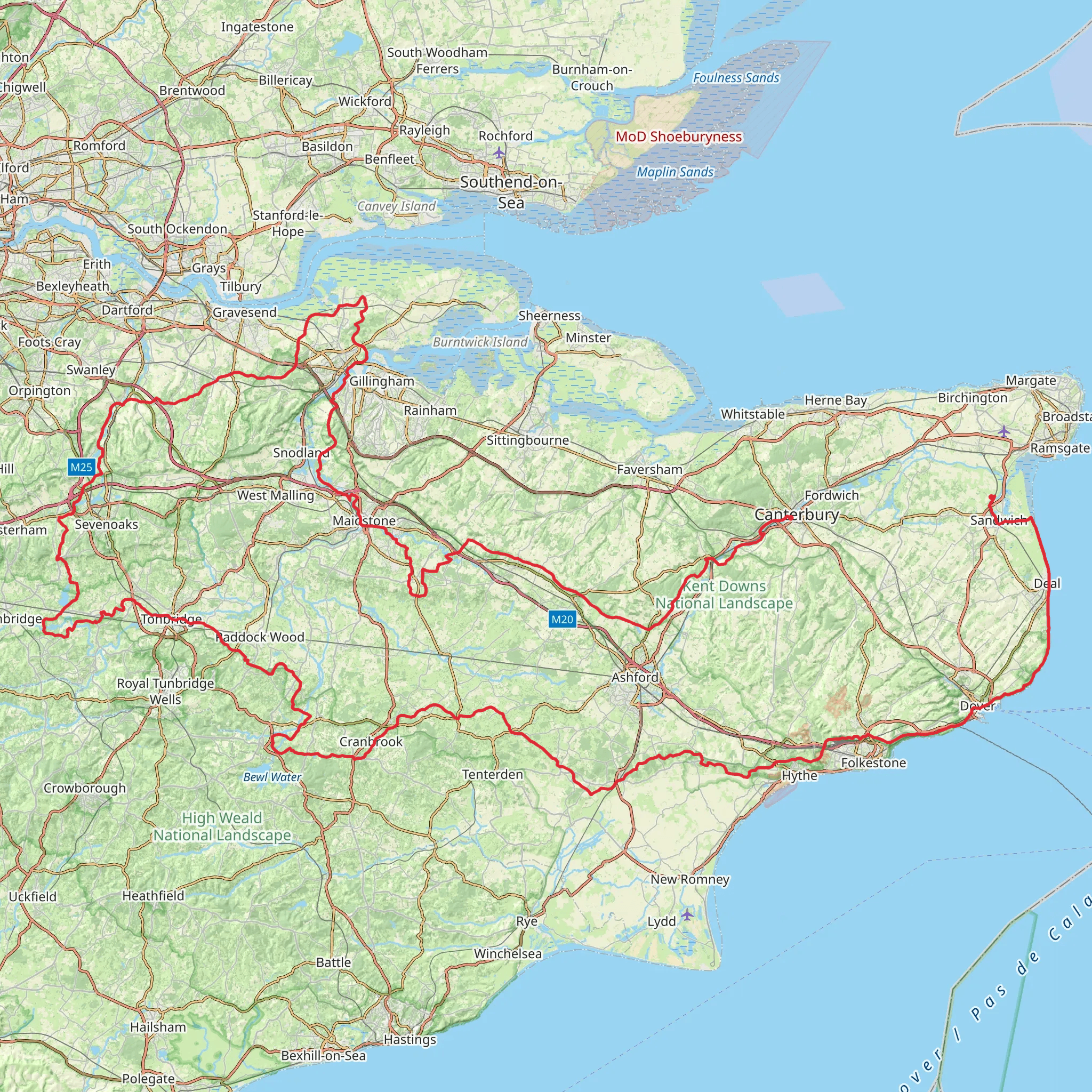 Castles of Kent Walk mobile static map