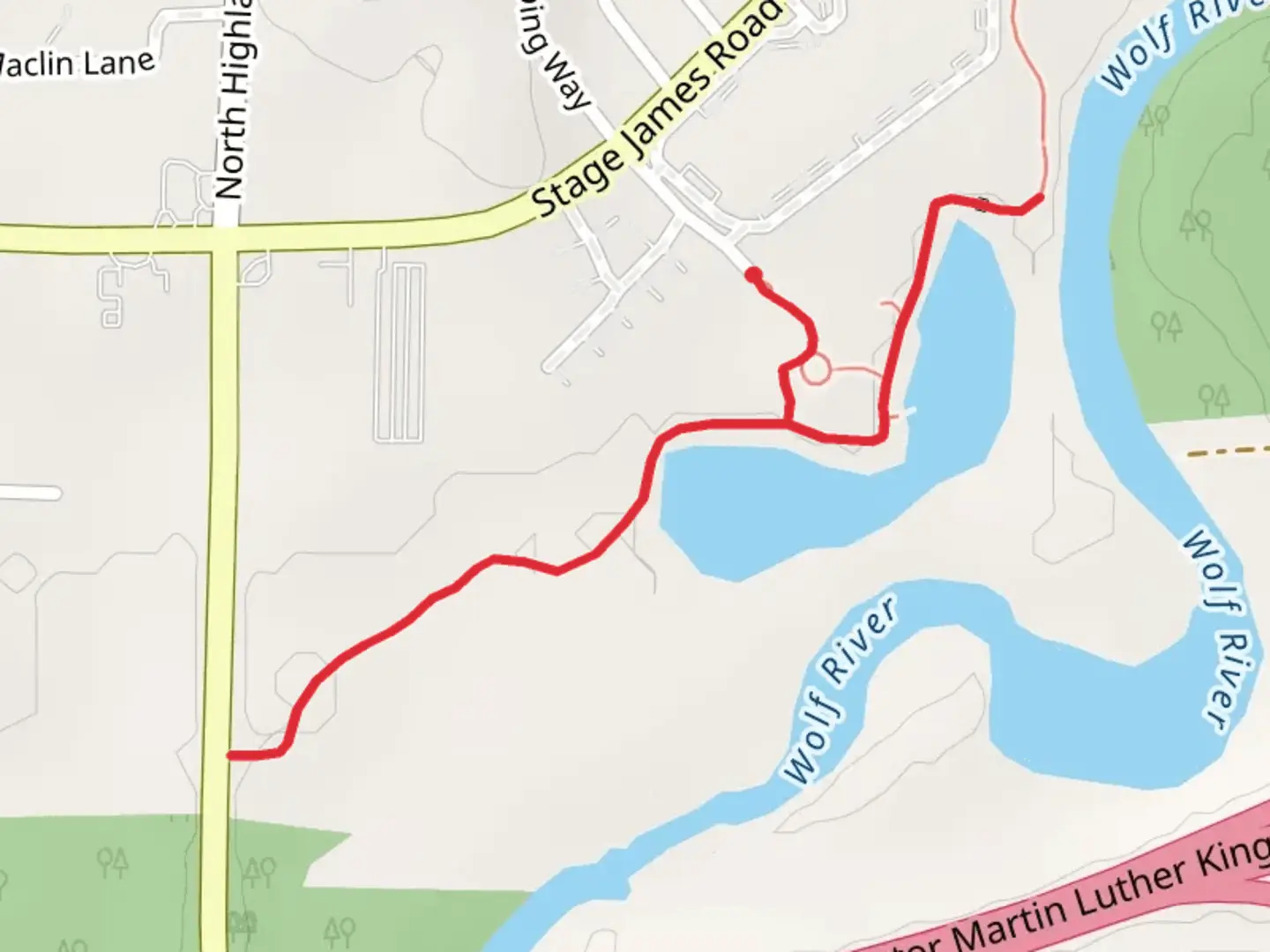 An image depicting the trail Near Wolf River Walk and its surrounding area.