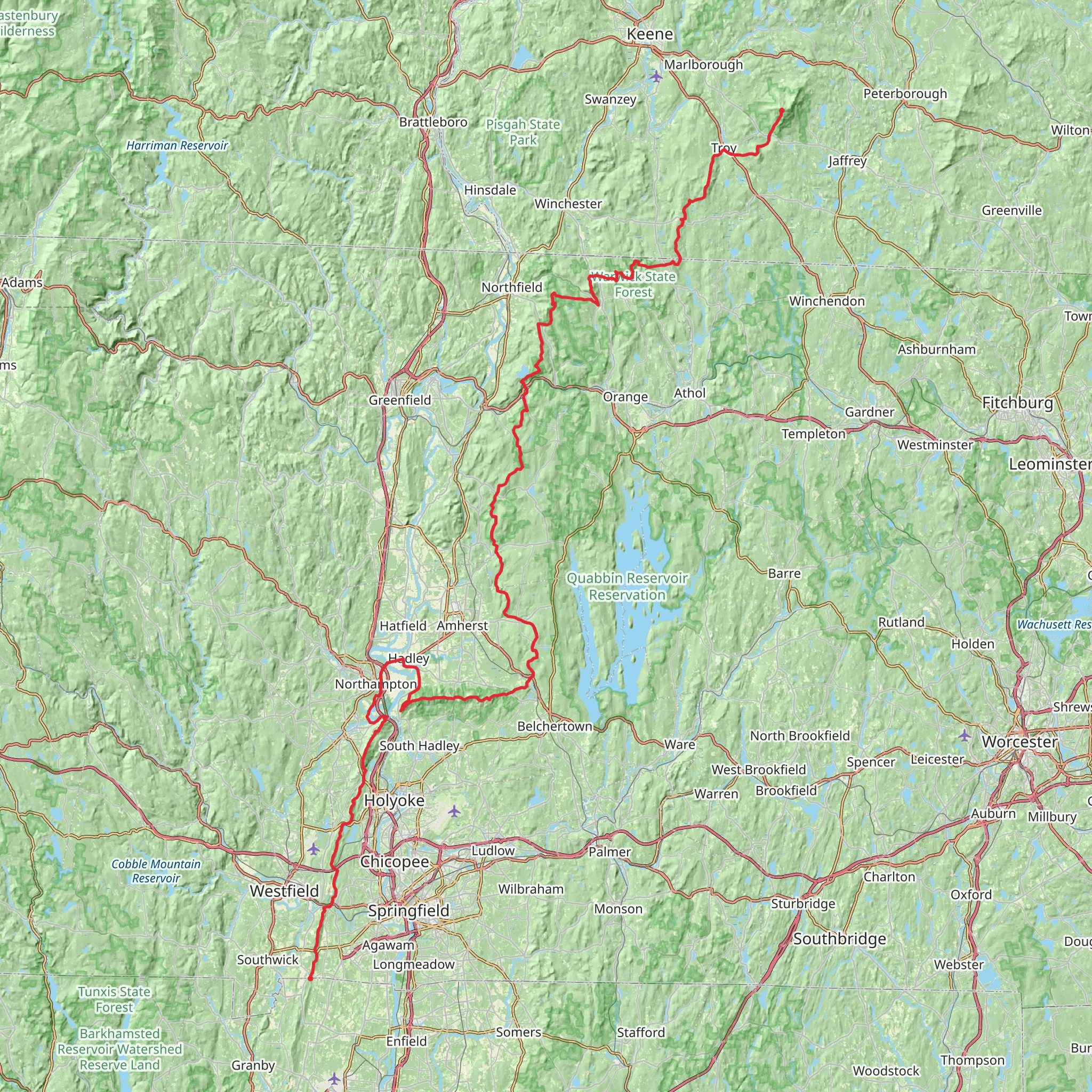 Metacomet-monadnock Trail mobile static map
