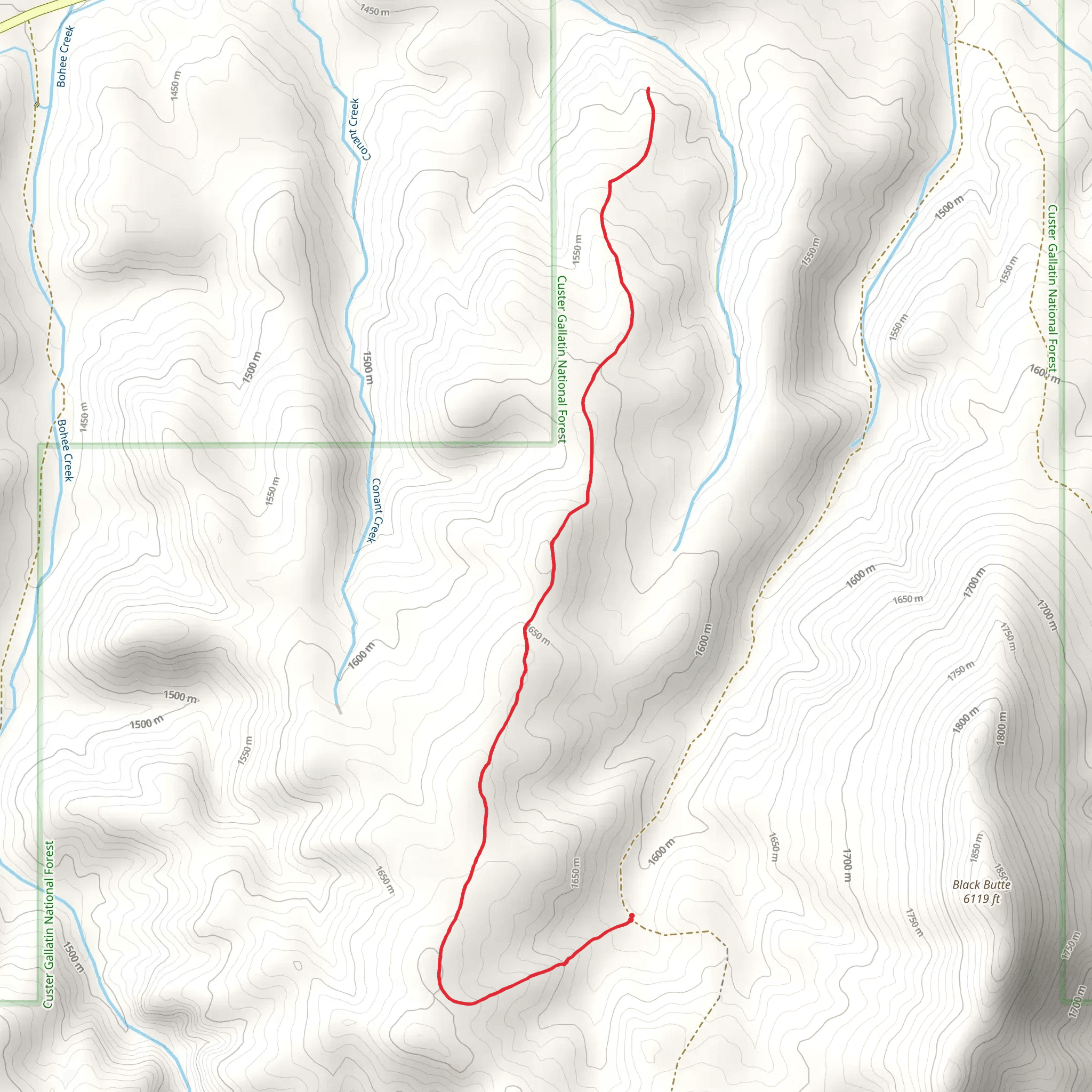 Black Butte View Trail mobile static map