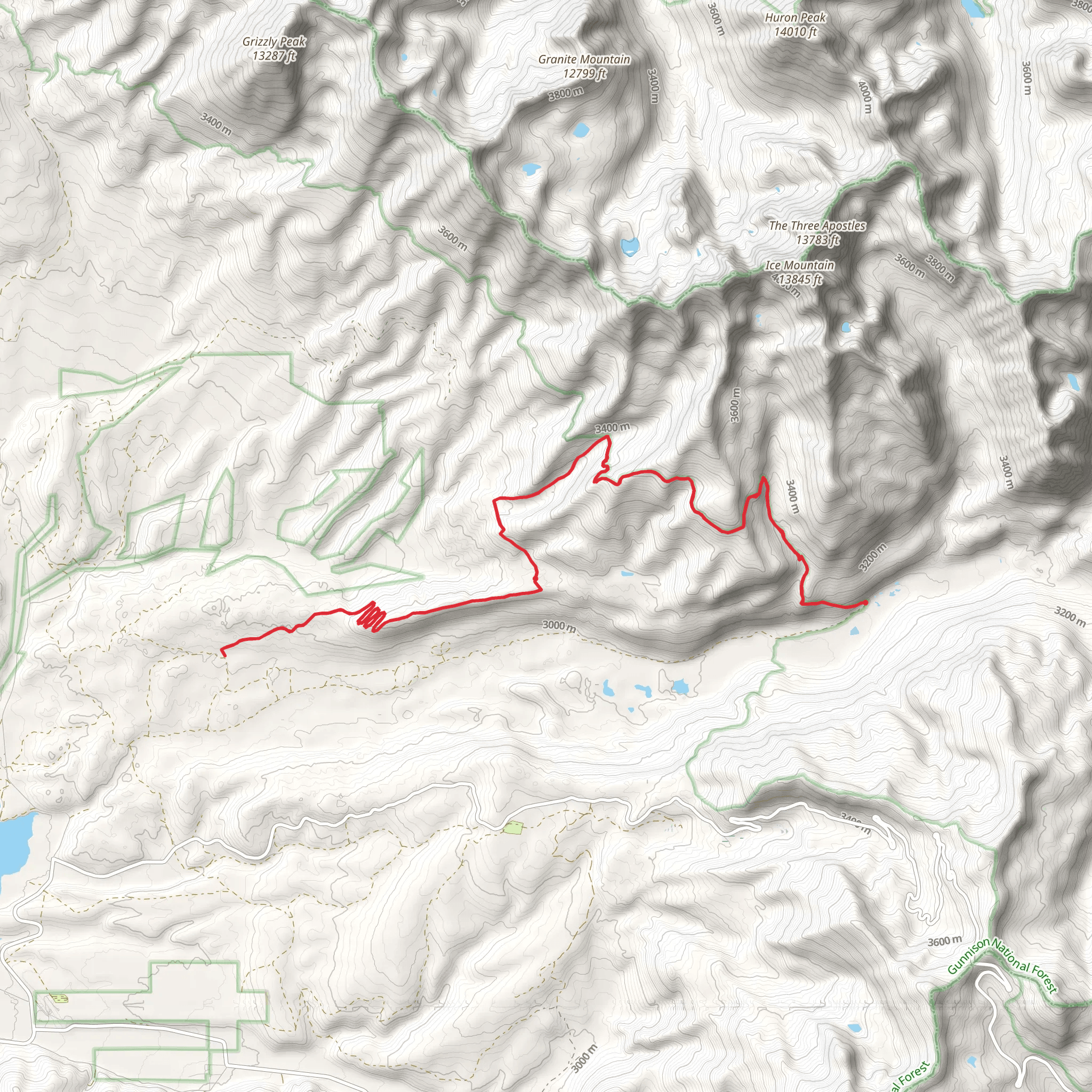 Texas Ridge via Continental Divide Trail mobile static map