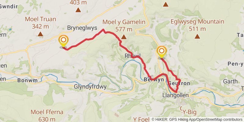 Clwydian Way stage 5 Map