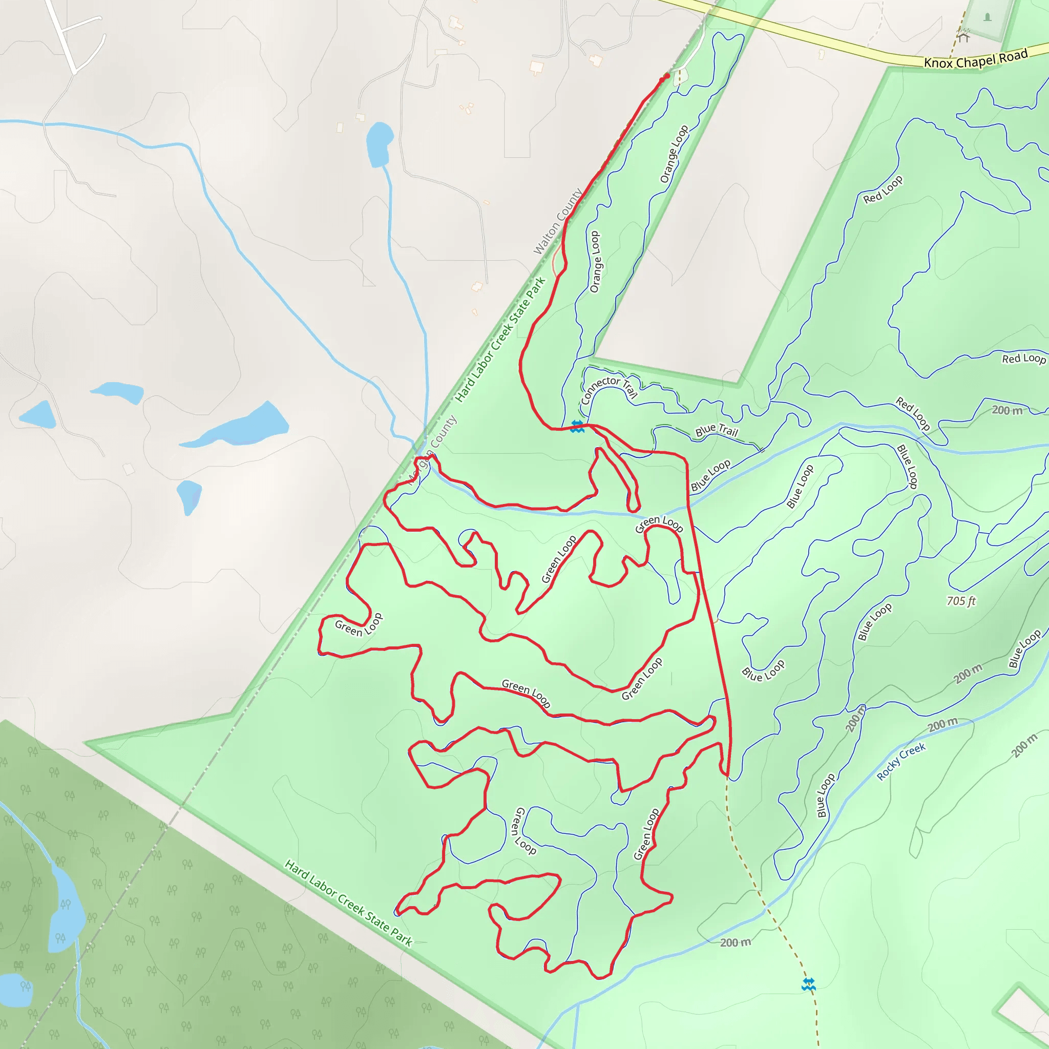 Green Loop - Knox Chapel Road mobile static map