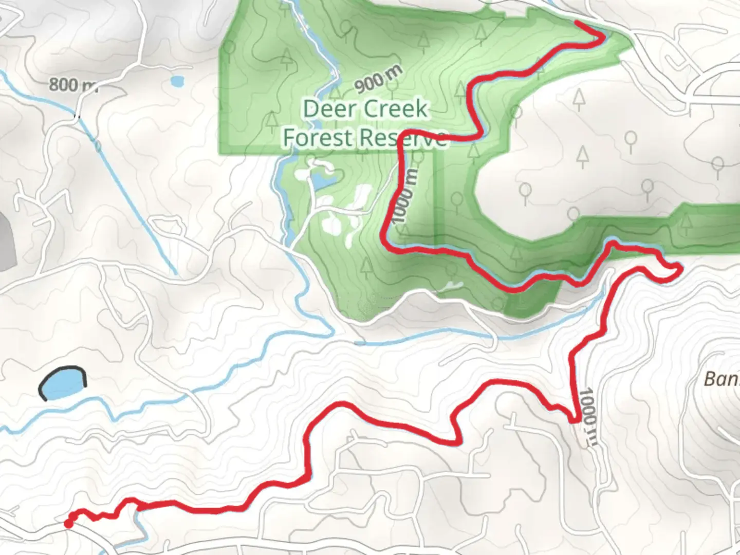 An image depicting the trail Cascade Canal Trail and its surrounding area.