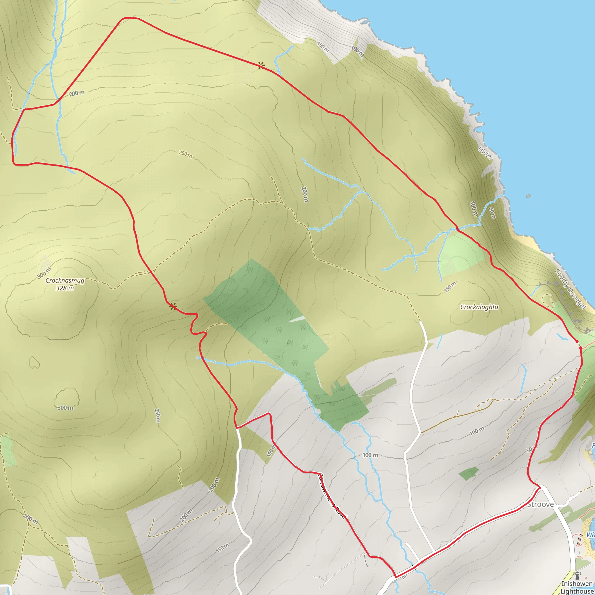 Inishowen Head Loop mobile static map