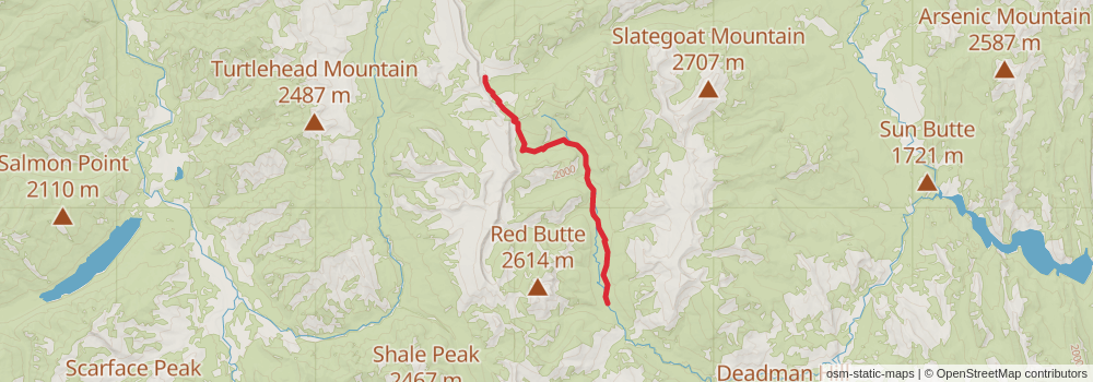 American Perimeter Trail - Rocky Mountains Primary stage 132 Map
