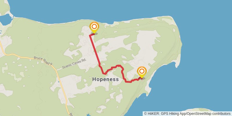 The Bruce Trail alt 8 Map