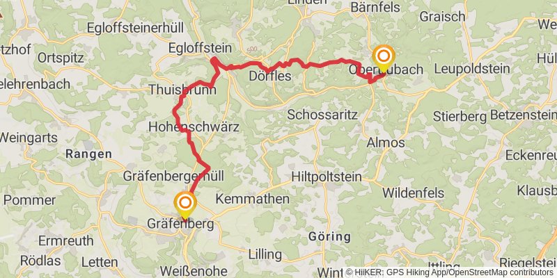 Frankenweg stage 14 Map