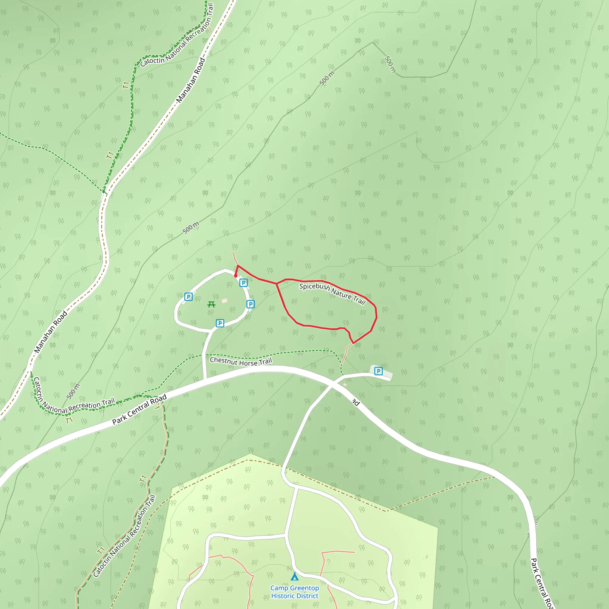 Spicebush Nature Loop Trail mobile static map