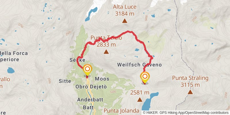 Tour Monte Rosa alt 3 Map