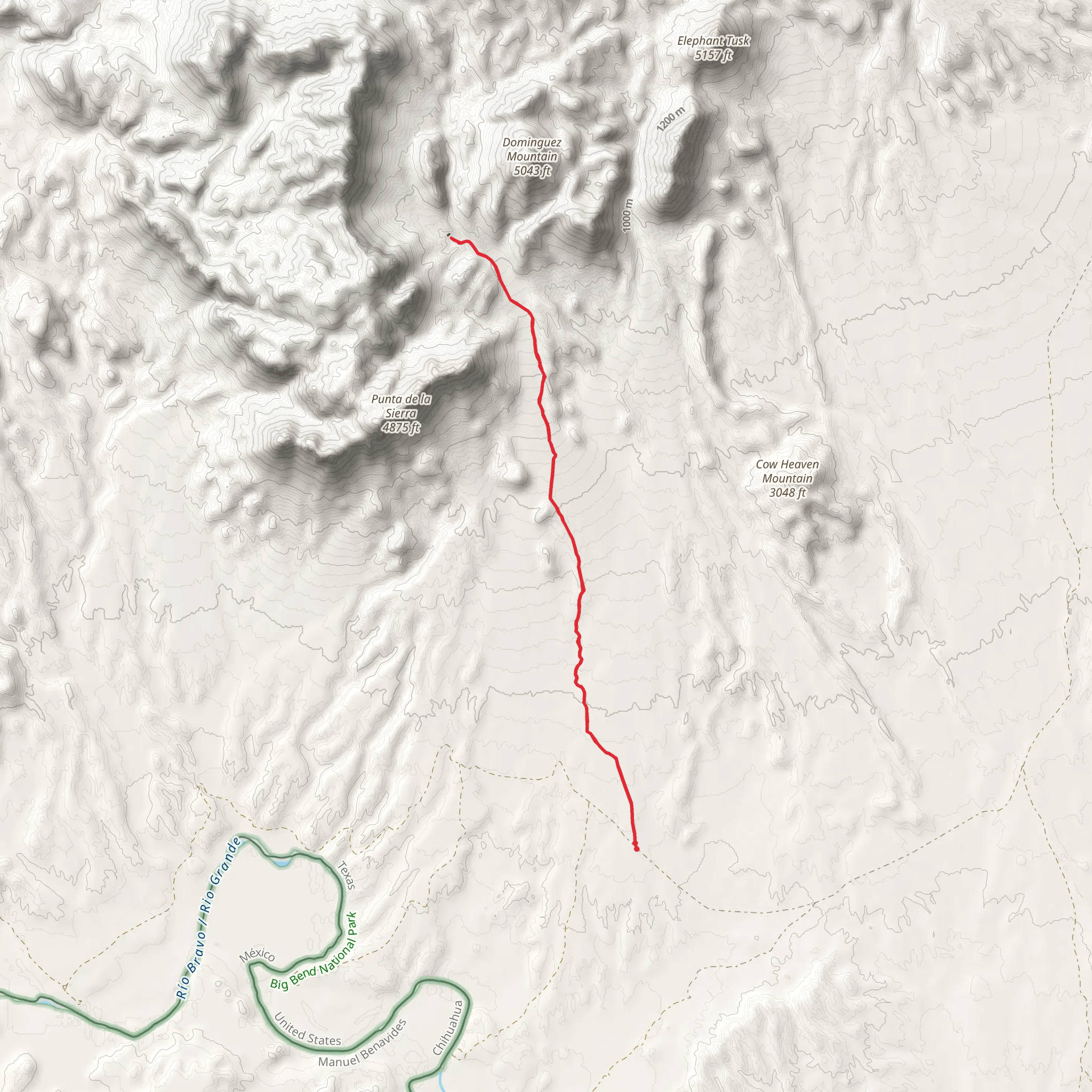 Dominguez Spring Trail mobile static map