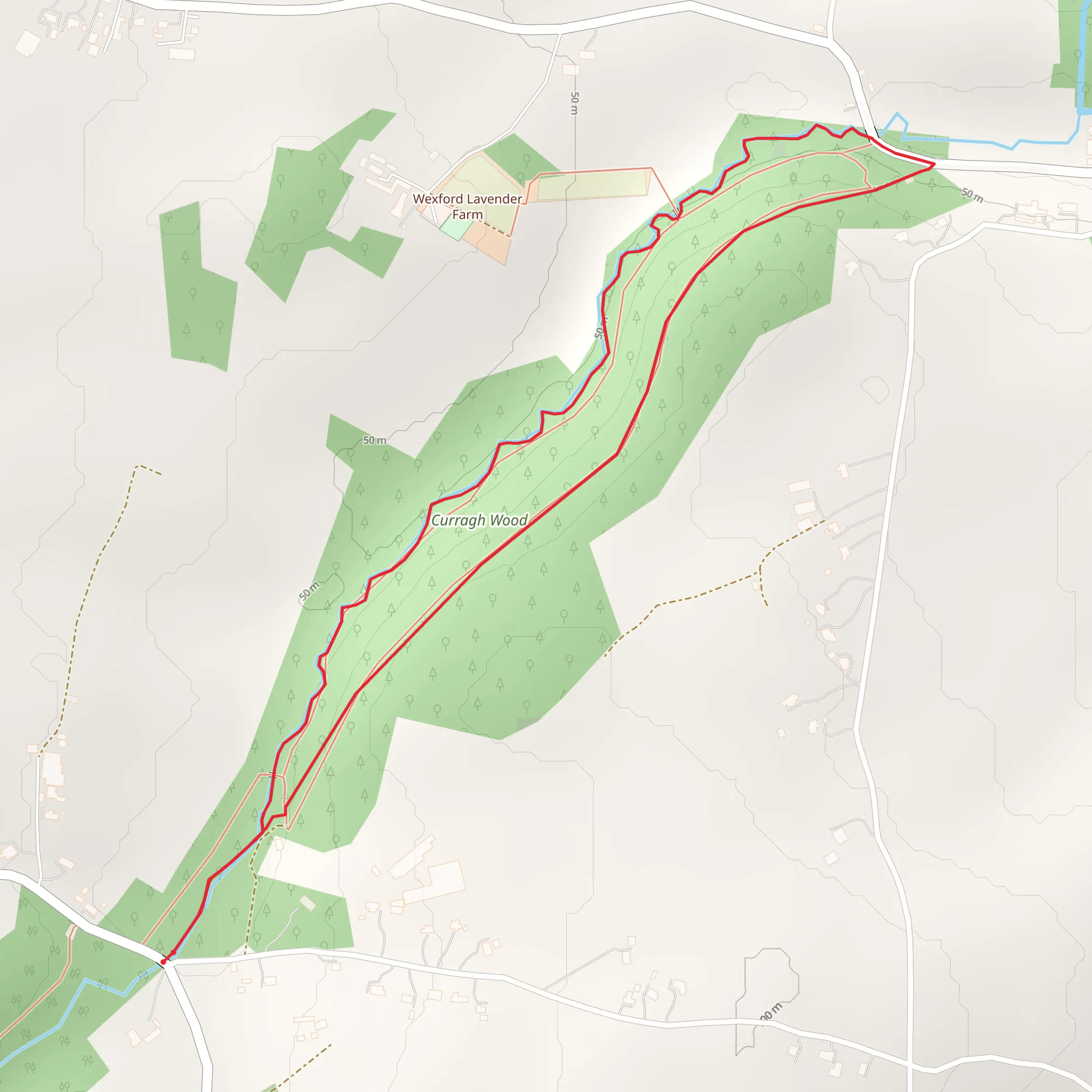 Kilanerin - Curragh Woods Loop mobile static map