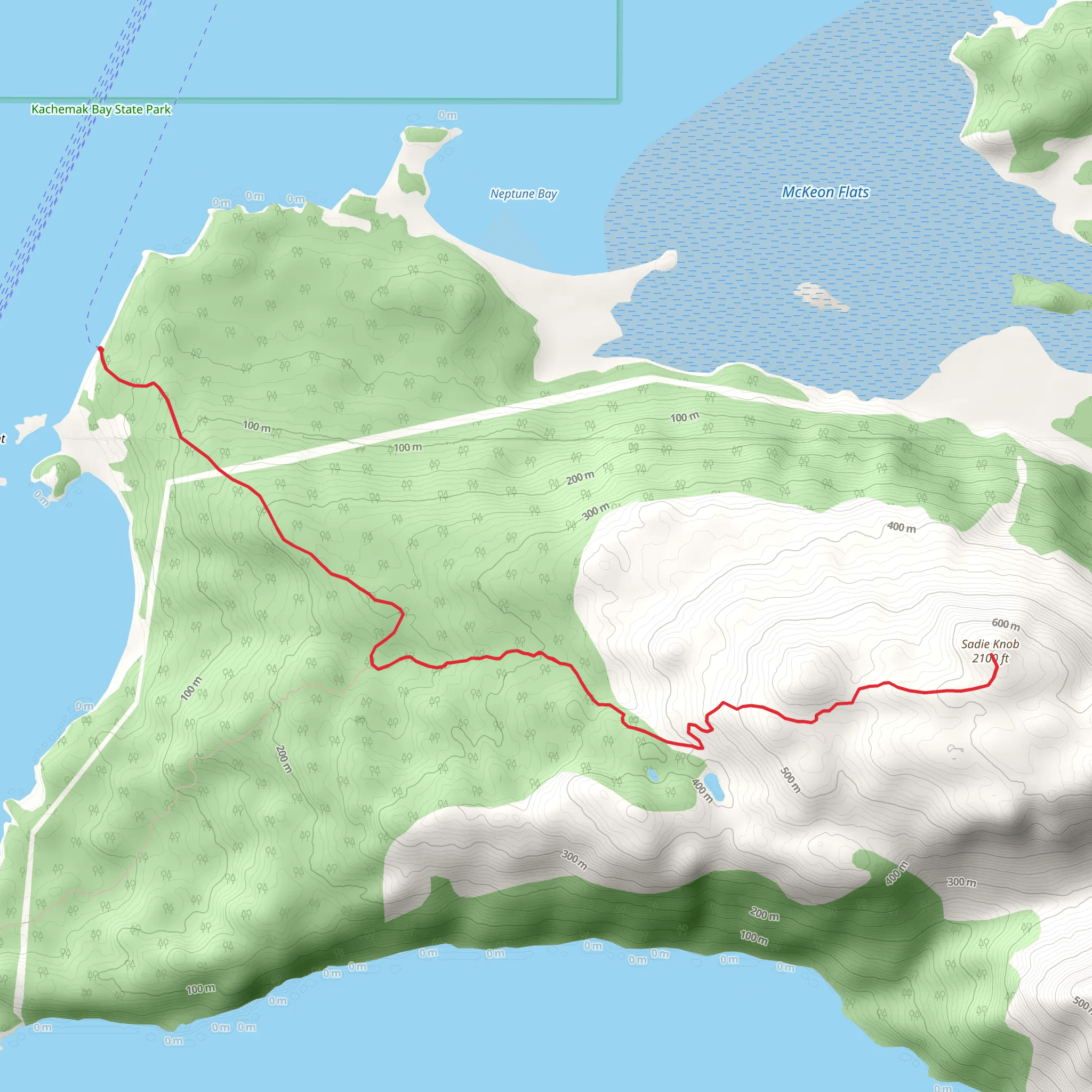 Sadie Knob North Trail mobile static map