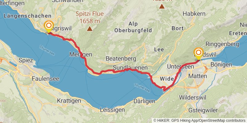 Camino Rheineck - Geneva stage 14 Map