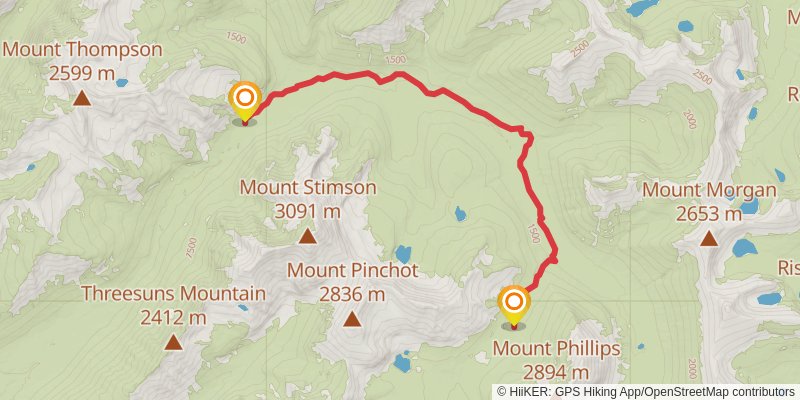 Nyack - Coal Creek Loop Trail stage 2 Map