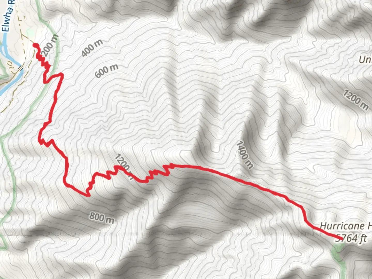 An image depicting the trail Hurricane Hill Trail and its surrounding area.