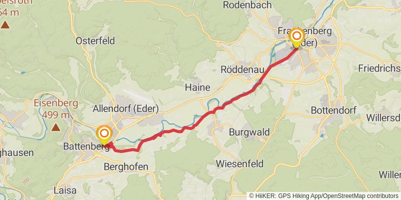 Ederhöhenweg stage 6 Map