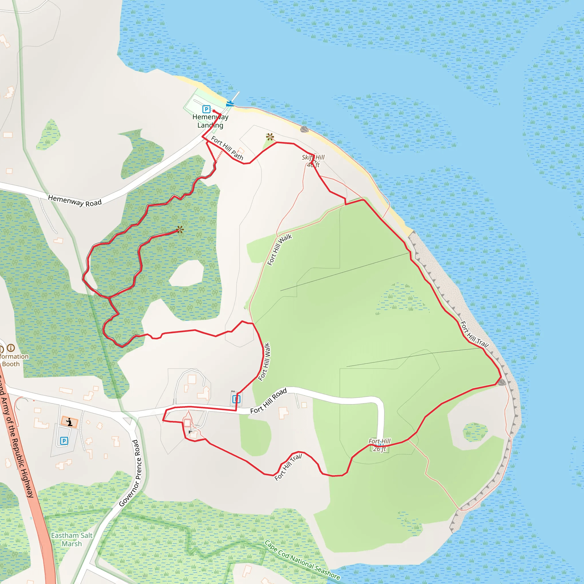 Fort Hill and Skiff Hill Loop mobile static map