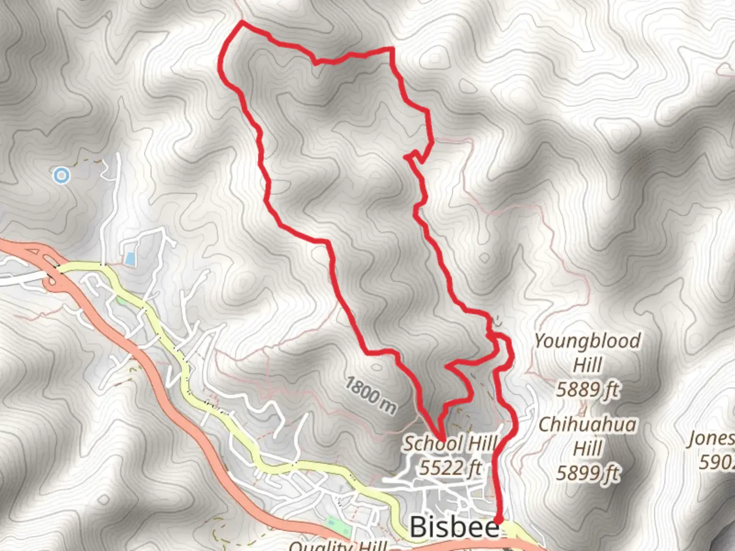 An image depicting the trail Brewery Gulch and Miller Hill Loop and its surrounding area.