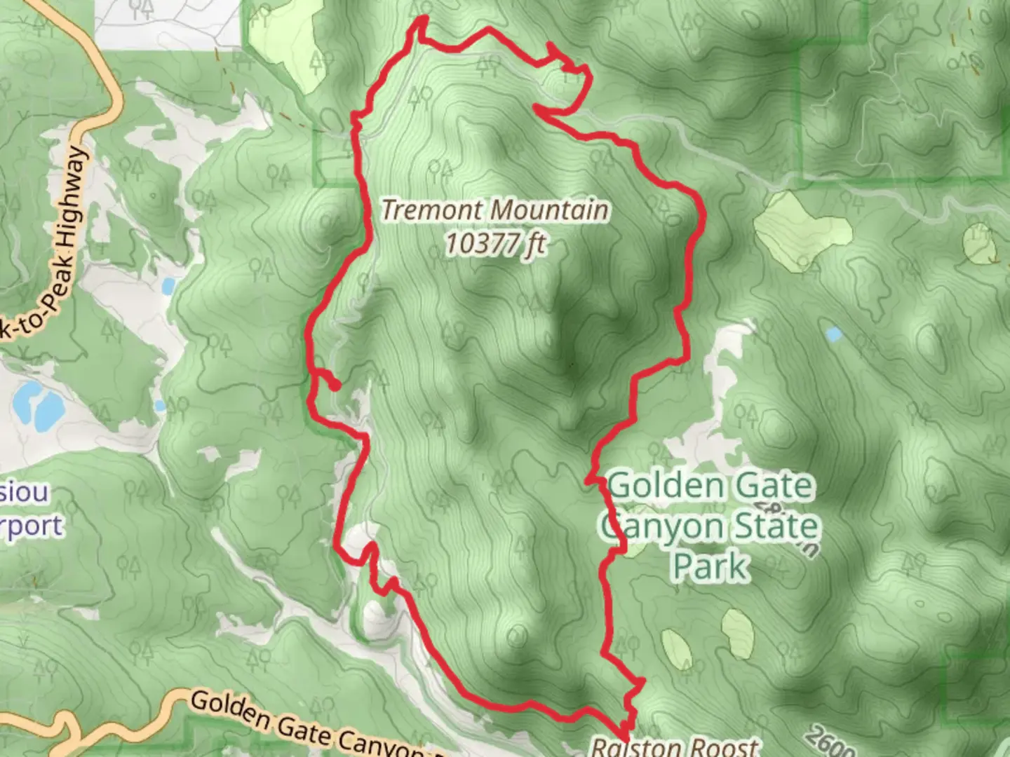 An image depicting the trail Mule Deer Trail Loop and its surrounding area.