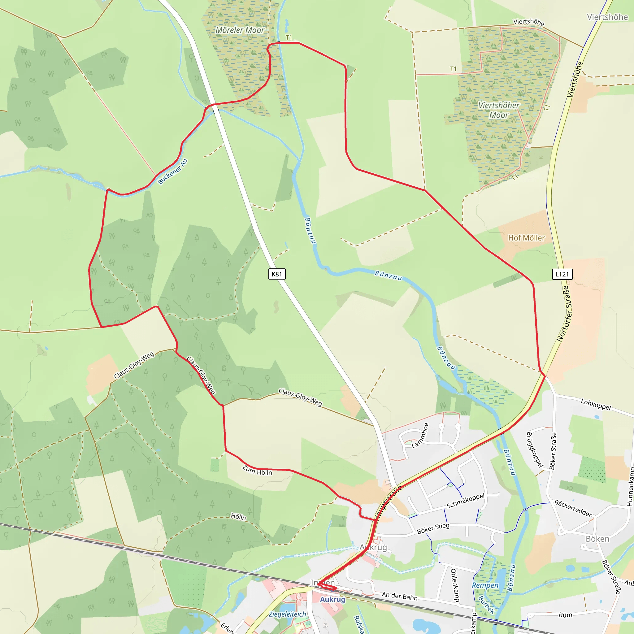 Naturparkwanderweg and 15 Loop mobile static map