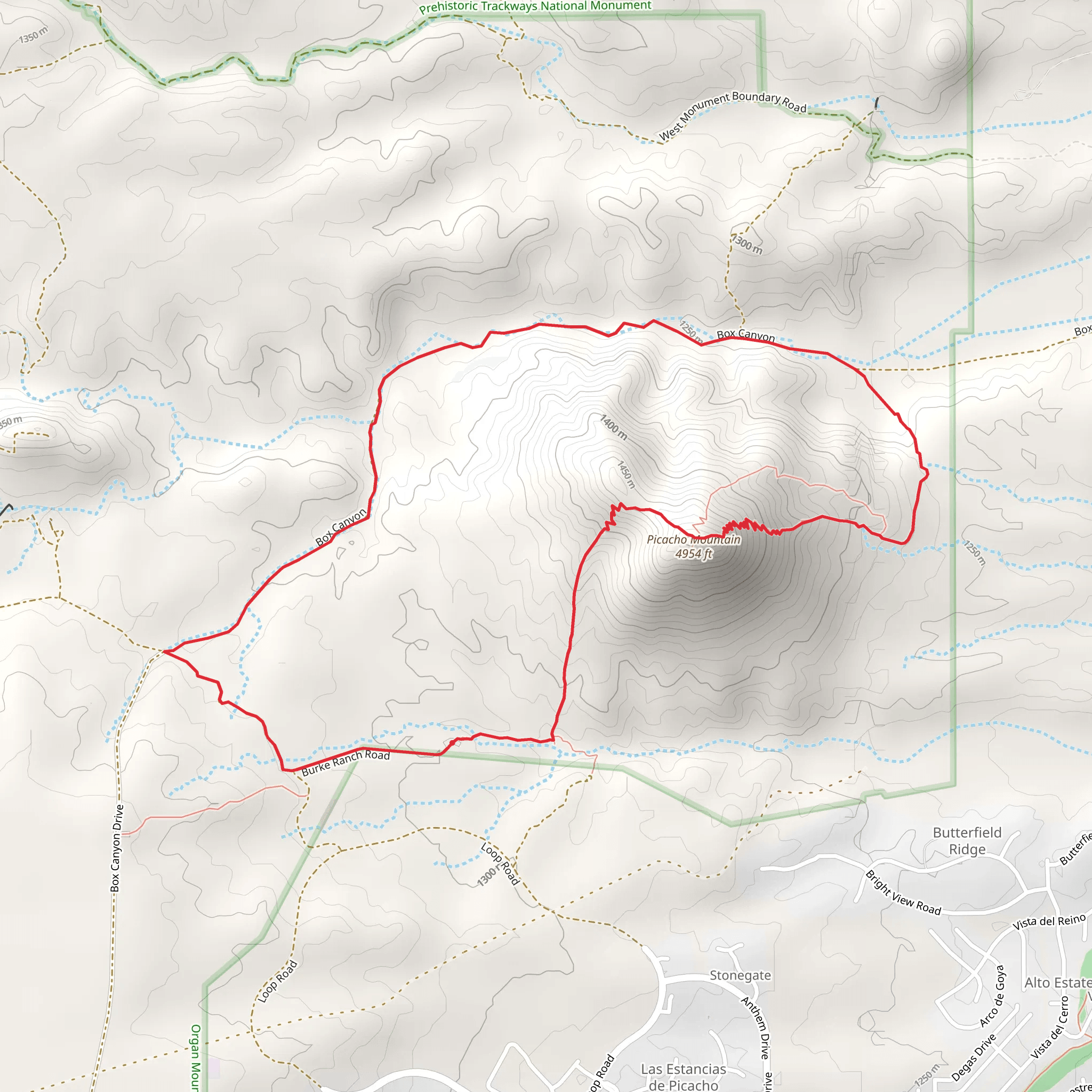 Picacho Mountain Loop mobile static map
