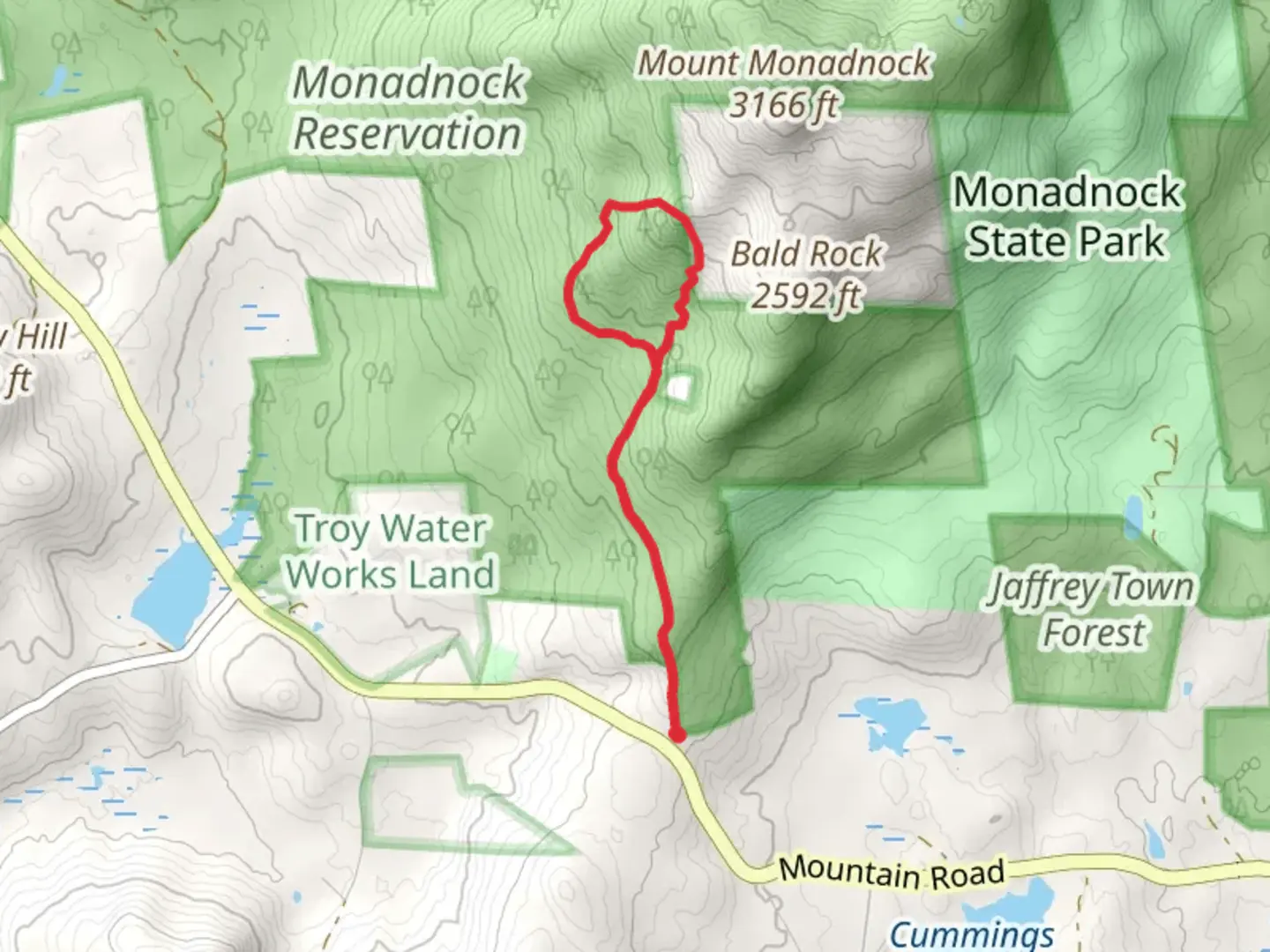 An image depicting the trail Monte Rosa Peak Loop Trail and its surrounding area.