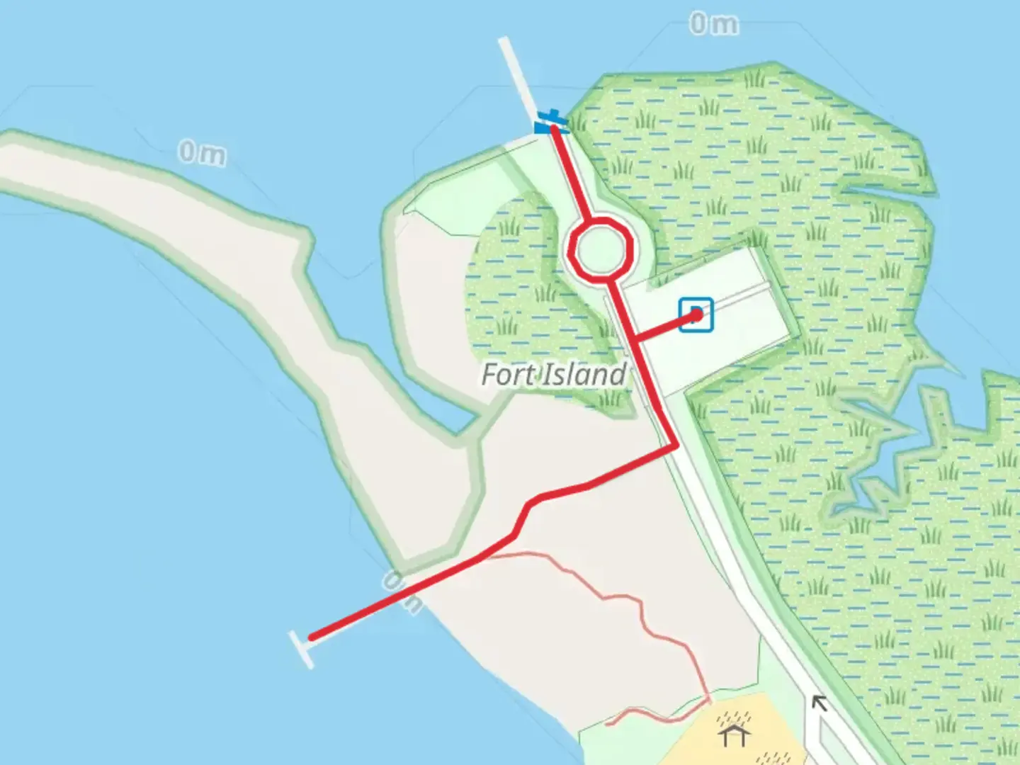 An image depicting the trail Fort Island Beach and its surrounding area.